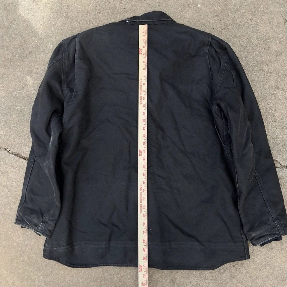 VTG‎ Carhartt Sandstone Ridge Jacket Men's Large C61 BLK Chore Coat Sherpa Lined